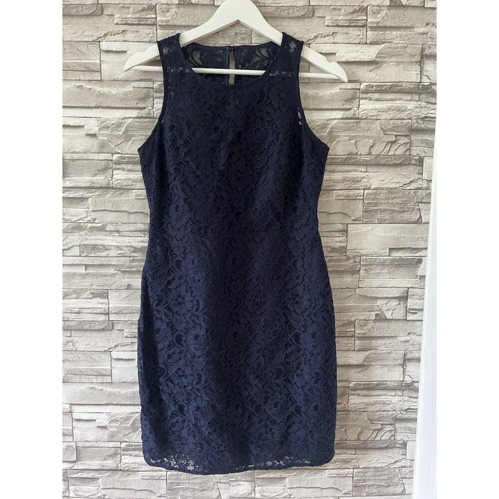 J. Crew Navy Blue Pamela Floral Lace Mini Dress Size 4